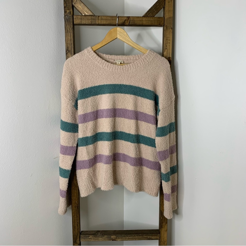Hem & Thread Striped Cozy Sweater Size M
